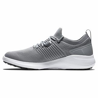 Men's Footjoy Flex XP Spikeless Golf Shoes Grey NZ-75415